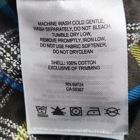 Columbia Flannel Shirt Size Small Green Plaid Earthy Grunge Omni Wick Outdoors - Picture 6 of 7